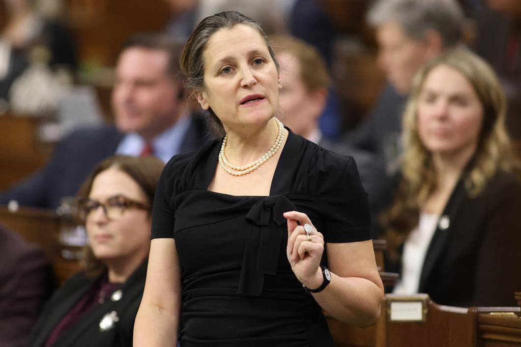 Chrystia Freeland will present the next federal budget on March 28th